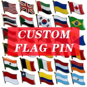 Custom Flag Pin Badge – High-Quality Lapel Pins with Enamel Finish